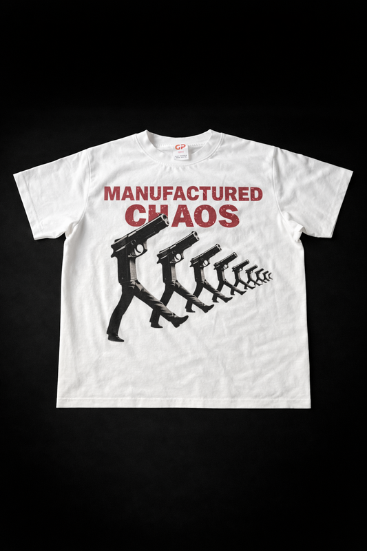 “Manufactured Chaos” Statement Graphic Tee